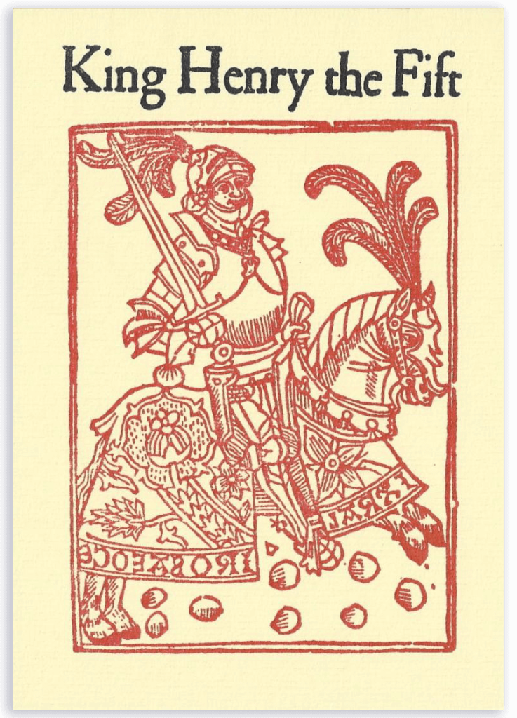 Henry V First Folio Cards